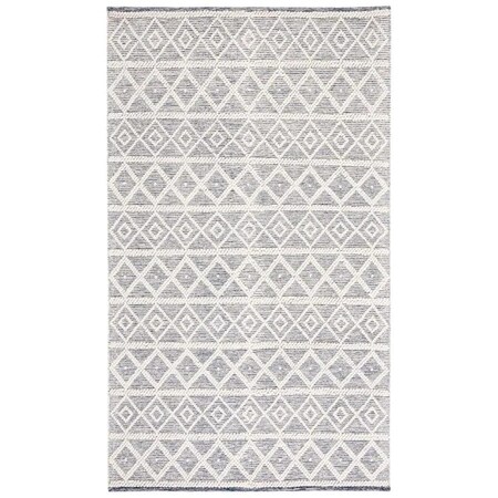 Safavieh 3 x 5 ft. Natura Contemporary & Global Rectangle Hand Woven Rug Ivory & Navy NAT827N-3